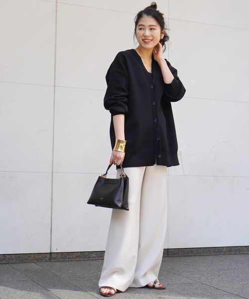 EVERYDAY I LIKE.（エヴリディアイライク）の「*ソフィアイージーパンツ（スラックス・レディース・ベージュ/ブラック・40/38/36/34）」の5枚目の写真