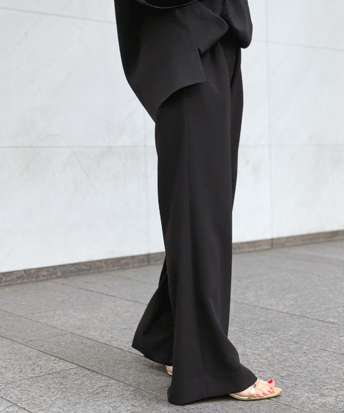 EVERYDAY I LIKE.（エヴリディアイライク）の「*ソフィアイージーパンツ（スラックス・レディース・ベージュ/ブラック・40/38/36/34）」の7枚目の写真