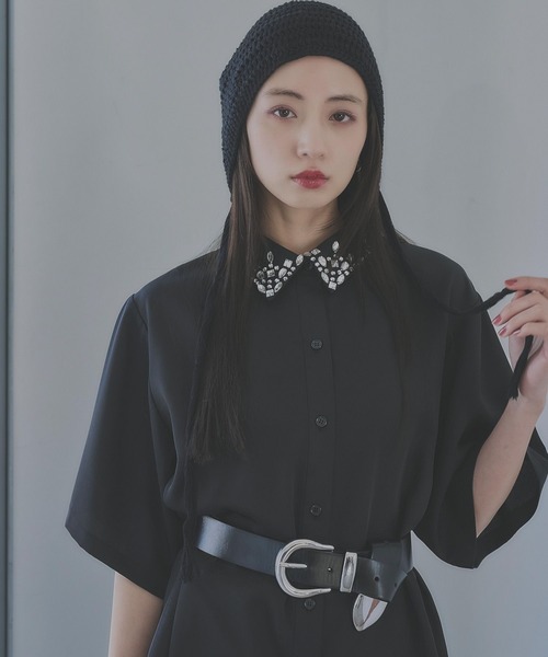 HARE（ハレ）の「ストリングニットCAP(HARE)（ニットキャップ/ビーニー・メンズ・グレー/ブラック・FREE）」の2枚目の写真