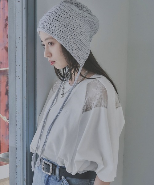 HARE（ハレ）の「ストリングニットCAP(HARE)（ニットキャップ/ビーニー・メンズ・グレー/ブラック・FREE）」の20枚目の写真