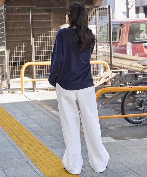 MONO-MART（モノマート）の「タックワイド裾ドローコードストレートスウェットパンツ（スウェットパンツ・メンズ・ブラック/アイボリー/ダークグレー/ライトグレー・S/M/L）」の22枚目の写真