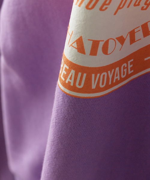 ROOPTOKYO(ループトウキョウ)の「フロントロゴ ショート丈スウェット カラフルプルオーバー 夏物 夏服(スウェット・レディース・ライトグレー/パープル/オレンジ・FREE)」の10枚目の写真