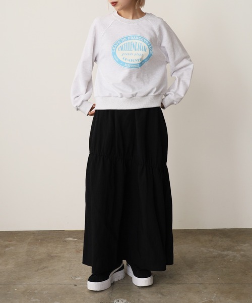ROOPTOKYO(ループトウキョウ)の「フロントロゴ ショート丈スウェット カラフルプルオーバー 夏物 夏服(スウェット・レディース・ライトグレー/パープル/オレンジ・FREE)」の18枚目の写真