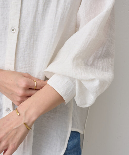 BEARDSLEY(ビアズリー)の「麻混オーバーシャツ(シャツ/ブラウス・レディース・ホワイト/カーキ・FREE)」の14枚目の写真