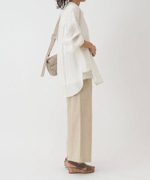 BEARDSLEY(ビアズリー)の「麻混オーバーシャツ(シャツ/ブラウス・レディース・ホワイト/カーキ・FREE)」の18枚目の写真