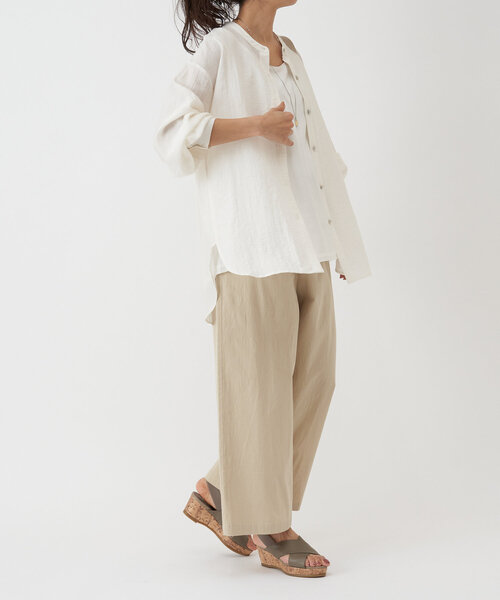 BEARDSLEY(ビアズリー)の「麻混オーバーシャツ(シャツ/ブラウス・レディース・ホワイト/カーキ・FREE)」の19枚目の写真