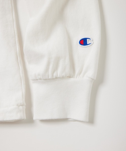 Champion(チャンピオン)の「【Champion/チャンピオン】直営限定コレクション メンズ ロングスリーブTシャツ(Tシャツ/カットソー・メンズ・グレー系その他/オフホワイト/ダークネイビー・SMALL/LARGE/X-LARGE/MEDIUM)」の4枚目の写真