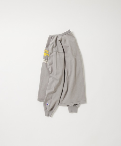 Champion(チャンピオン)の「【Champion/チャンピオン】直営限定コレクション メンズ ロングスリーブTシャツ(Tシャツ/カットソー・メンズ・グレー系その他/オフホワイト/ダークネイビー・SMALL/LARGE/X-LARGE/MEDIUM)」の11枚目の写真