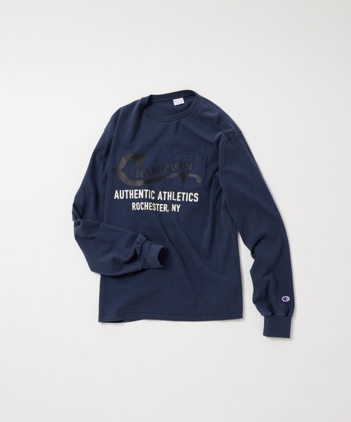 Champion(チャンピオン)の「【Champion/チャンピオン】直営限定コレクション メンズ ロングスリーブTシャツ(Tシャツ/カットソー・メンズ・グレー系その他/オフホワイト/ダークネイビー・SMALL/LARGE/X-LARGE/MEDIUM)」の15枚目の写真