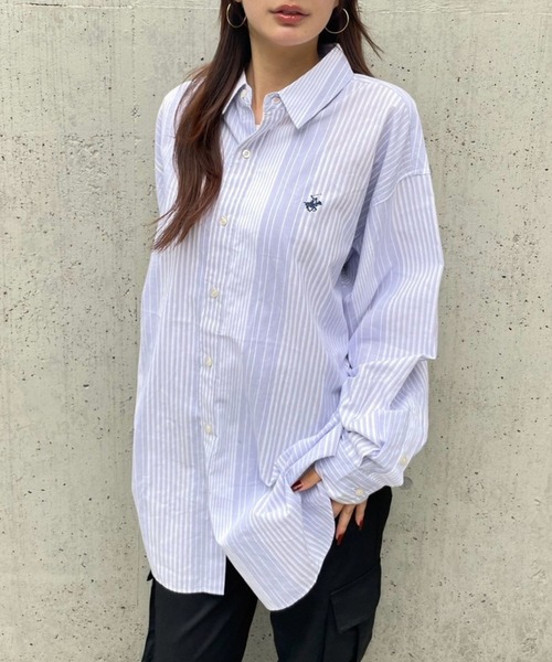 FOREVER 21(フォーエバー トゥエンティーワン)の「【2025SS】【Beverly Hills Polo Club】ビッグシャツ(シャツ/ブラウス・レディース・グリーン/ブルー/オフホワイト/グレー/レッド/ブラック・FREE)」の5枚目の写真