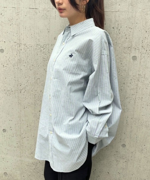 FOREVER 21(フォーエバー トゥエンティーワン)の「【2025SS】【Beverly Hills Polo Club】ビッグシャツ(シャツ/ブラウス・レディース・グリーン/ブルー/オフホワイト/グレー/レッド/ブラック・FREE)」の1枚目の写真