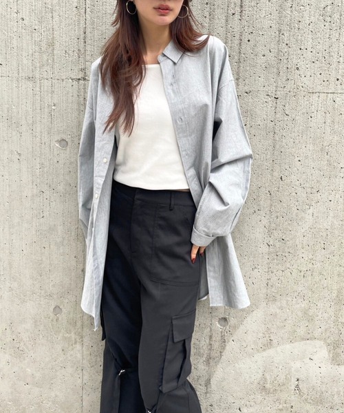 FOREVER 21(フォーエバー トゥエンティーワン)の「【2025SS】【Beverly Hills Polo Club】ビッグシャツ(シャツ/ブラウス・レディース・グリーン/ブルー/オフホワイト/グレー/レッド/ブラック・FREE)」の10枚目の写真