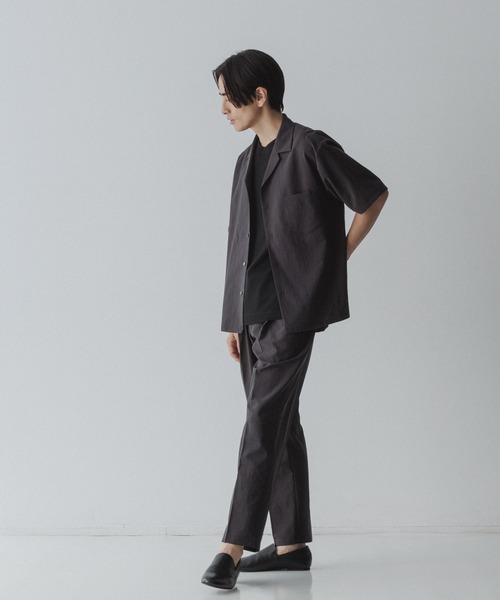 接触冷感【RIRANCHA】セットアップ / オープンカラーシャツ& スラックス セール】【RIRANCHA】サマーセットアップ / オープンカラー