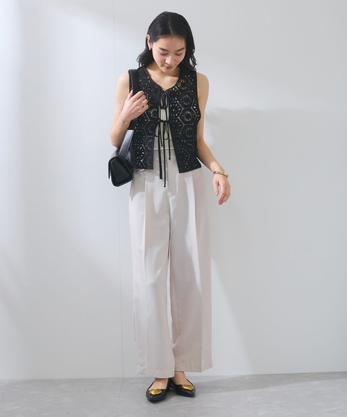 WEB限定】クロシェレースベスト【前後2WAY】（ベスト）｜VIS（ビス）の