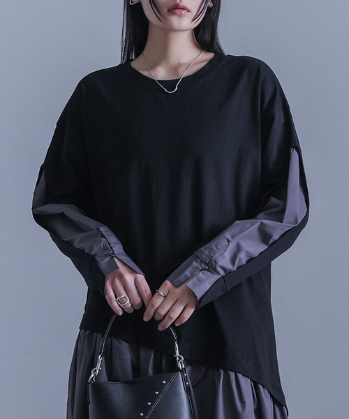 kOhAKU(コハク)の「異素材ドッキングバルーンワンピース(ワンピース・レディース・ブラック/ネイビー・2/1)」の19枚目の写真