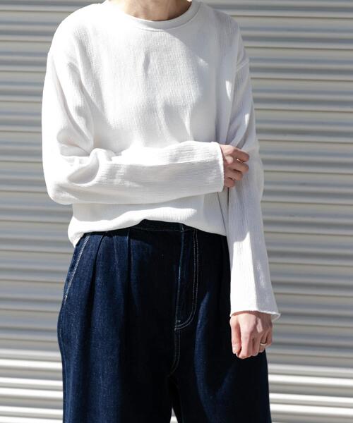 FORK&SPOON（フォークアンドスプーン）の「FORK&SPOON　メッシュロングスリーブプルオーバー（Tシャツ/カットソー・レディース・ブラウン/ブラック/オフホワイト・1）」の15枚目の写真