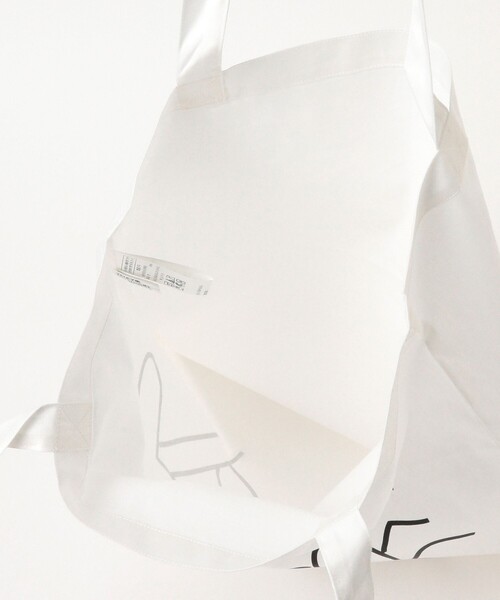 TOKYO CULTUART by BEAMS（トウキョウカルチャートバイビームス）の「平山昌尚(HIMAA) / Flower Tote bag（トートバッグ・メンズ・ブラック/ホワイト・ONE SIZE）」の7枚目の写真