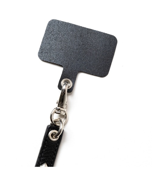 calee レザースマホストラップ STUDS LEATHER SMART PHONE STRAP（キーケース/キーアクセサリー