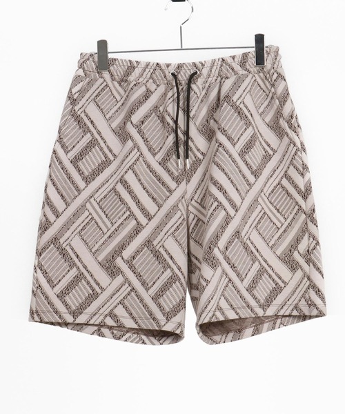 ANGENEHM(アンゲネーム)の「mp13336-Geometric jacquard fabric shorts ショートパンツ(その他パンツ・メンズ・ブラック/キナリ・S/M/L)」の20枚目の写真