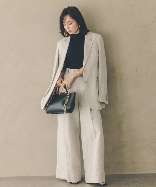 anuans(アニュアンス)の「リネンテーラードジャケット(テーラードジャケット・レディース・ベージュ/ベージュ系その他/ブラウン・FREE)」の16枚目の写真