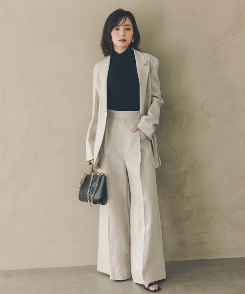 anuans(アニュアンス)の「リネンテーラードジャケット(テーラードジャケット・レディース・ベージュ/ベージュ系その他/ブラウン・FREE)」の13枚目の写真