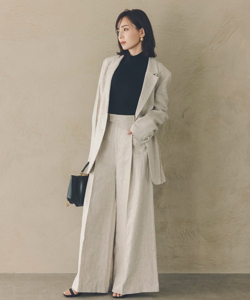 anuans(アニュアンス)の「リネンテーラードジャケット(テーラードジャケット・レディース・ベージュ/ベージュ系その他/ブラウン・FREE)」の14枚目の写真