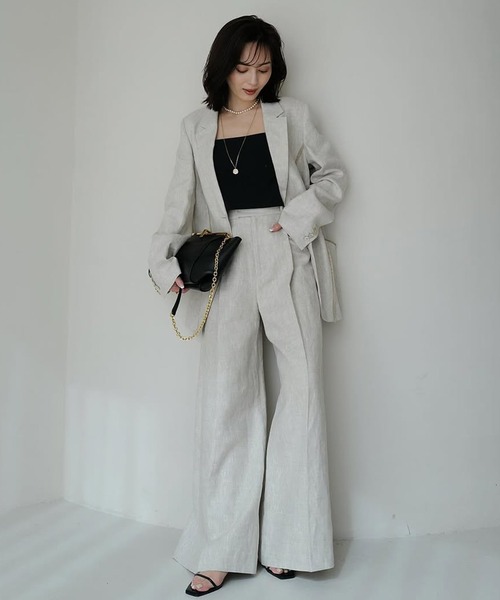 anuans(アニュアンス)の「リネンテーラードジャケット(テーラードジャケット・レディース・ベージュ/ベージュ系その他/ブラウン・FREE)」の9枚目の写真