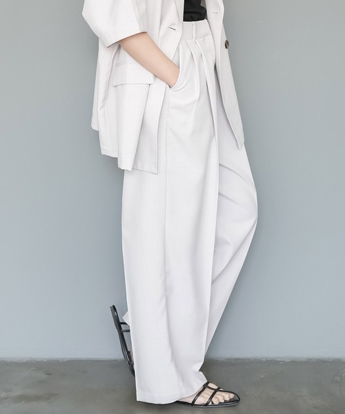 mili an deni（ミリアンデニ）の「ヴィンテージワッシャーコクーンワイドパンツ（スラックス・レディース・モカ/ブラック/アイボリー・M）」の4枚目の写真