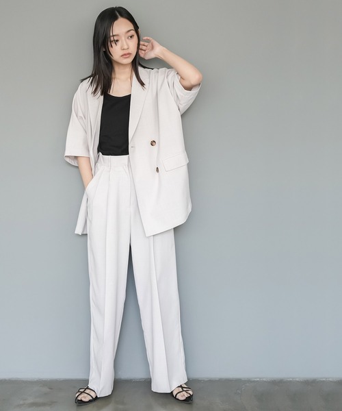 mili an deni（ミリアンデニ）の「ヴィンテージワッシャーコクーンワイドパンツ（スラックス・レディース・モカ/ブラック/アイボリー・M）」の6枚目の写真