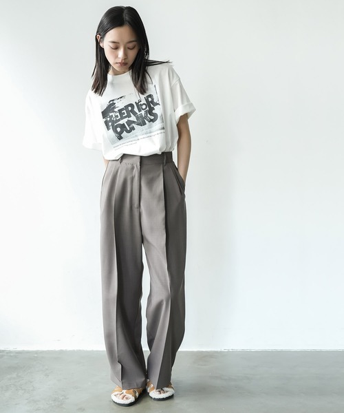 mili an deni（ミリアンデニ）の「ヴィンテージワッシャーコクーンワイドパンツ（スラックス・レディース・モカ/ブラック/アイボリー・M）」の13枚目の写真