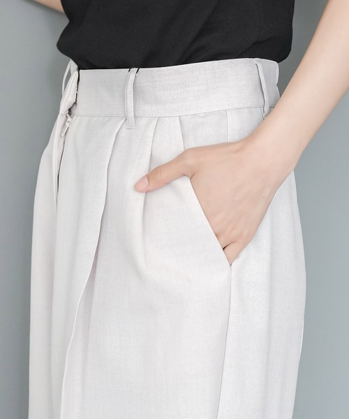 mili an deni（ミリアンデニ）の「ヴィンテージワッシャーコクーンワイドパンツ（スラックス・レディース・モカ/ブラック/アイボリー・M）」の18枚目の写真