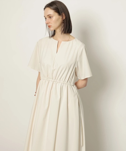 美品✨CADUNE カデュネ ドロストロングワンピース キーネック ブルー S CADUNE（カデュネ）の「ドロストワンピース（ワンピース）」 - WEAR