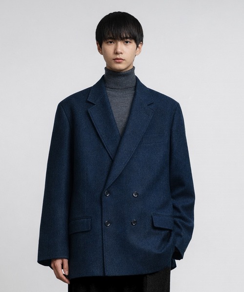 G 3C4 ツイード ダブル ブレスト ワイド テーラードジャケット