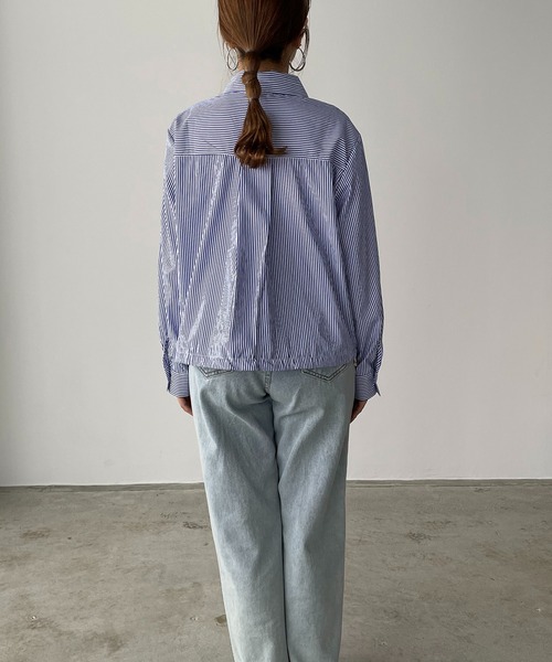 antic rag(アンティックラグ)の「リボンレースブラウス(シャツ/ブラウス・レディース・ブラック/ストライプ/ホワイト・FREE)」の4枚目の写真