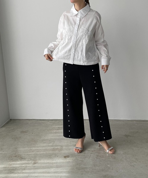 antic rag(アンティックラグ)の「リボンレースブラウス(シャツ/ブラウス・レディース・ブラック/ストライプ/ホワイト・FREE)」の22枚目の写真