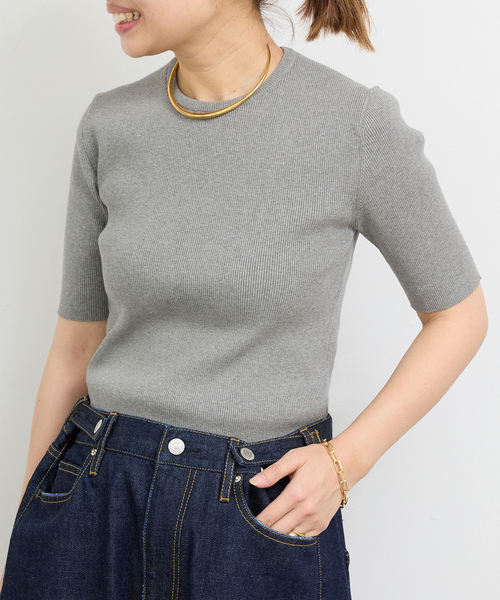 Deuxieme Classe(ドゥーズィエムクラス)の「*LOREL D RIB Tシャツ(ニット/セーター・レディース・グレー・FREE)」の11枚目の写真