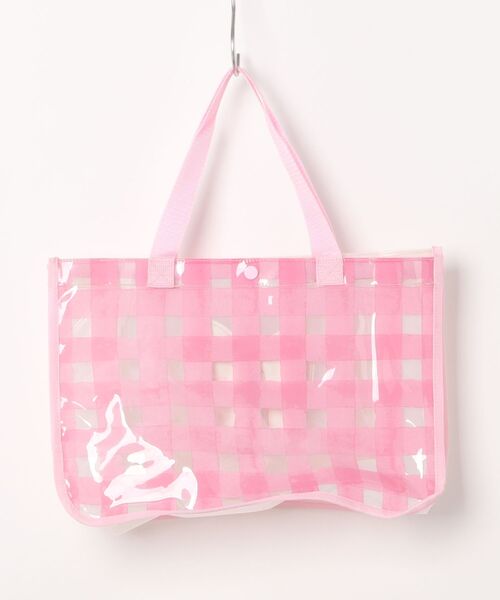 Marble Line（マーブルライン）の「クリアキラキラプールバッグ（スイムグッズ・キッズ・ピンク/ラベンダー/オレンジ/オフホワイト/サックスブルー・FREE）」の7枚目の写真
