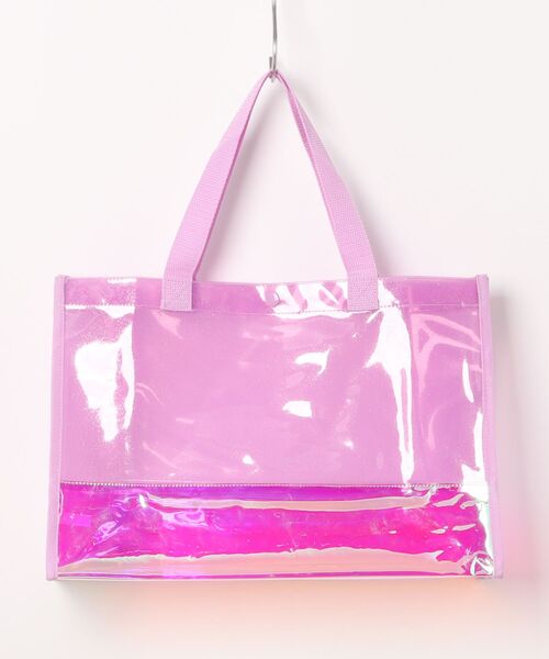 Marble Line（マーブルライン）の「クリアキラキラプールバッグ（スイムグッズ・キッズ・ピンク/ラベンダー/オレンジ/オフホワイト/サックスブルー・FREE）」の9枚目の写真