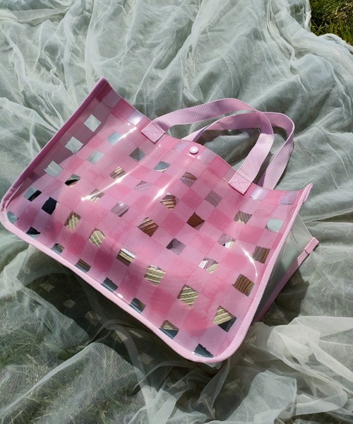 Marble Line（マーブルライン）の「クリアキラキラプールバッグ（スイムグッズ・キッズ・ピンク/ラベンダー/オレンジ/オフホワイト/サックスブルー・FREE）」の14枚目の写真