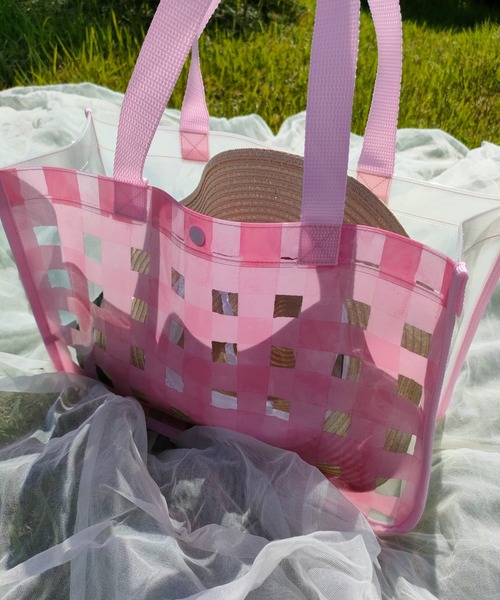 Marble Line（マーブルライン）の「クリアキラキラプールバッグ（スイムグッズ・キッズ・ピンク/ラベンダー/オレンジ/オフホワイト/サックスブルー・FREE）」の15枚目の写真