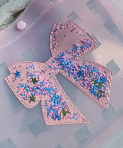 Marble Line（マーブルライン）の「クリアキラキラプールバッグ（スイムグッズ・キッズ・ピンク/ラベンダー/オレンジ/オフホワイト/サックスブルー・FREE）」の17枚目の写真