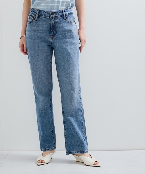 GUESS JEANS（ゲスジーンズ）の「【GUESS(ゲス)】MID RISE STRAIGHT/ デニム ストレートジーンズ（デニムパンツ・レディース・ブラック/サックスブルー/ブルー・L/S/M）」の2枚目の写真