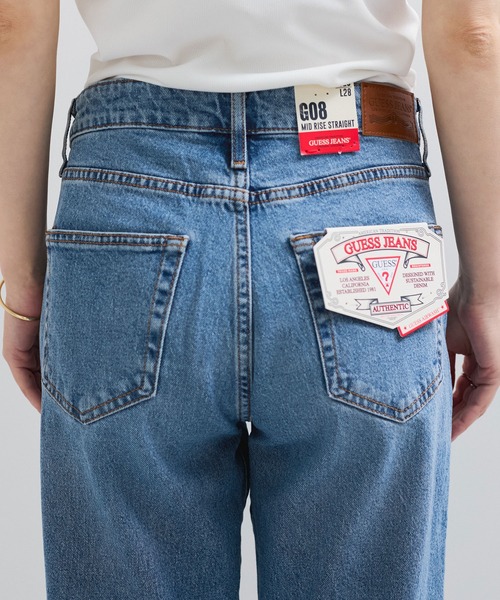 GUESS JEANS（ゲスジーンズ）の「【GUESS(ゲス)】MID RISE STRAIGHT/ デニム ストレートジーンズ（デニムパンツ・レディース・ブラック/サックスブルー/ブルー・L/S/M）」の11枚目の写真