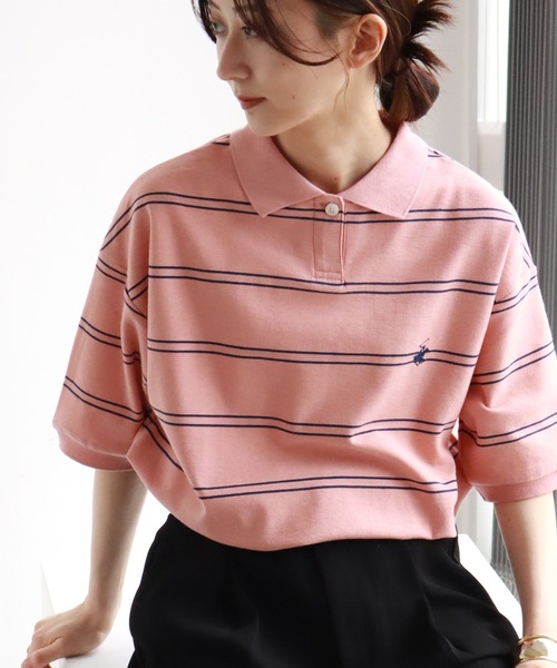 BEVERLY HILLS POLO CLUB(ビバリーヒルズポロクラブ)の「【Beverly Hills Polo Club/ビバリーヒルズポロクラブ】VINTAGE 鹿の子ポロシャツ(ポロシャツ・レディース・ネイビー/オレンジ/オフホワイト/ブラック・M)」の4枚目の写真