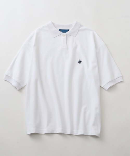 BEVERLY HILLS POLO CLUB(ビバリーヒルズポロクラブ)の「【Beverly Hills Polo Club/ビバリーヒルズポロクラブ】VINTAGE 鹿の子ポロシャツ(ポロシャツ・レディース・ネイビー/オレンジ/オフホワイト/ブラック・M)」の19枚目の写真