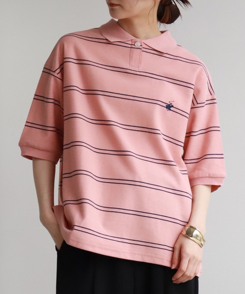 BEVERLY HILLS POLO CLUB(ビバリーヒルズポロクラブ)の「【Beverly Hills Polo Club/ビバリーヒルズポロクラブ】VINTAGE 鹿の子ポロシャツ(ポロシャツ・レディース・ネイビー/オレンジ/オフホワイト/ブラック・M)」の21枚目の写真