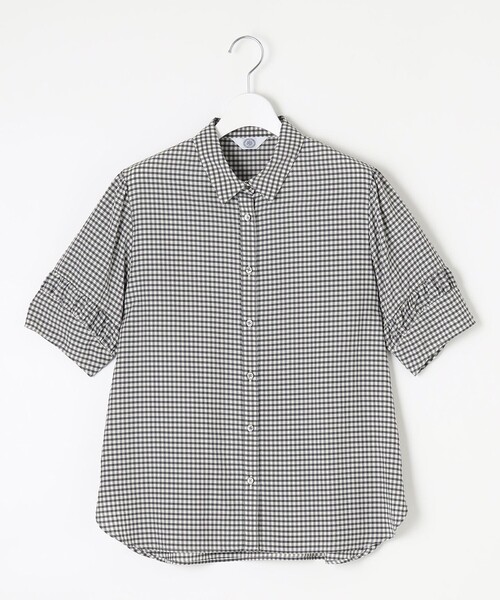 J.PRESS Ladies(J.プレス レディス)の「【洗える】アセVisギンガム シャツ ブラウス(シャツ/ブラウス・レディース・ネイビー系3/ふじ色系3/グレー系3・XS)」の10枚目の写真