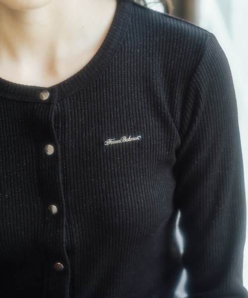 FCMM（エフシーエムエム）の「GLITTER ROUND NECK CARDIGAN/グリッダーラウンドネックカーディガン（カーディガン/ボレロ・レディース・ホワイト/ブラック/グレー・MEDIUM/SMALL）」の19枚目の写真