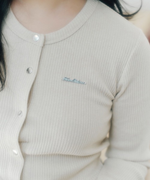 FCMM（エフシーエムエム）の「GLITTER ROUND NECK CARDIGAN/グリッダーラウンドネックカーディガン（カーディガン/ボレロ・レディース・ホワイト/ブラック/グレー・MEDIUM/SMALL）」の13枚目の写真