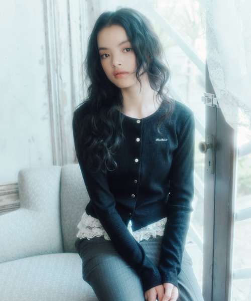 FCMM（エフシーエムエム）の「GLITTER ROUND NECK CARDIGAN/グリッダーラウンドネックカーディガン（カーディガン/ボレロ・レディース・ホワイト/ブラック/グレー・MEDIUM/SMALL）」の20枚目の写真